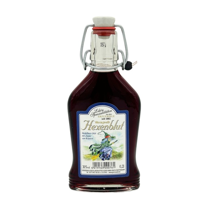 Hexenblut Heidelbeer-Likör mit Kräuterauszug